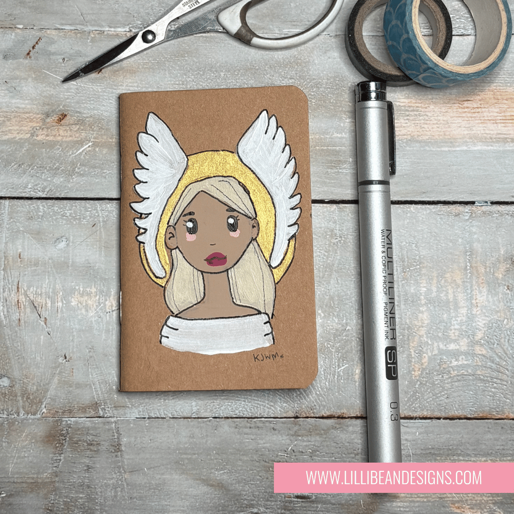 Handpainted Whimsy Girl Notebook | Original Art Journal