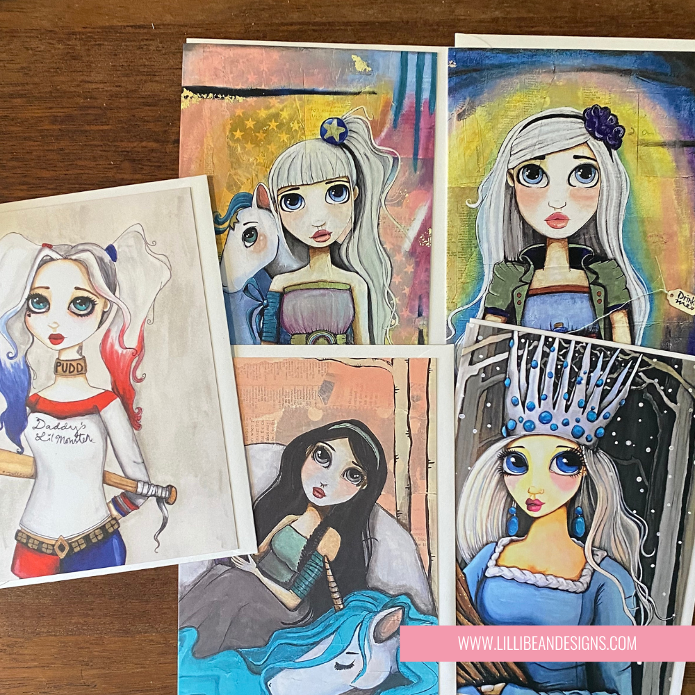 Collage of illustrated characters with a focus on a central character holding a crown.