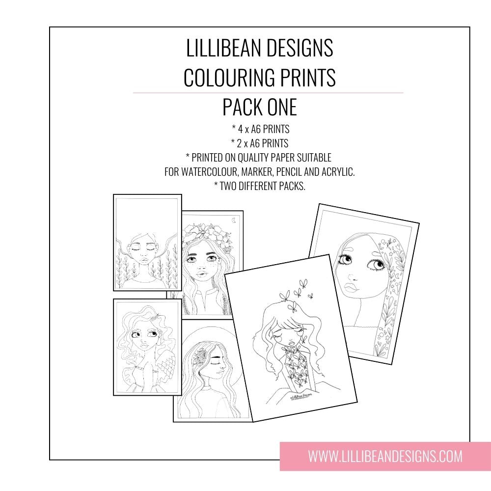 WHIMSICAL COLOURING PACK | Creative Colouring Sheets by LilliBean Designs