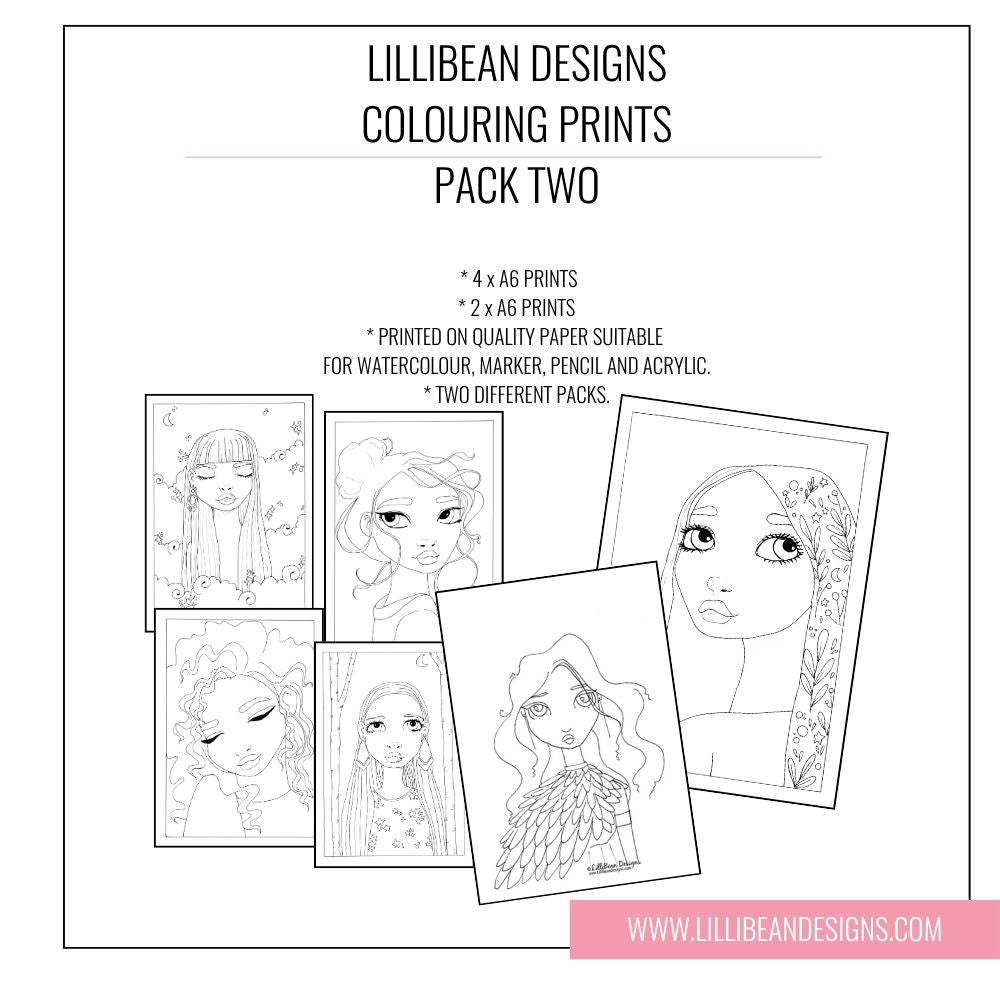 WHIMSICAL COLOURING PACK | Creative Colouring Sheets by LilliBean Designs