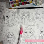 WHIMSICAL COLOURING PACK | Creative Colouring Sheets by LilliBean Designs