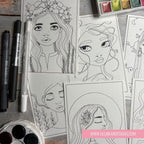 WHIMSICAL COLOURING PACK | Creative Colouring Sheets by LilliBean Designs