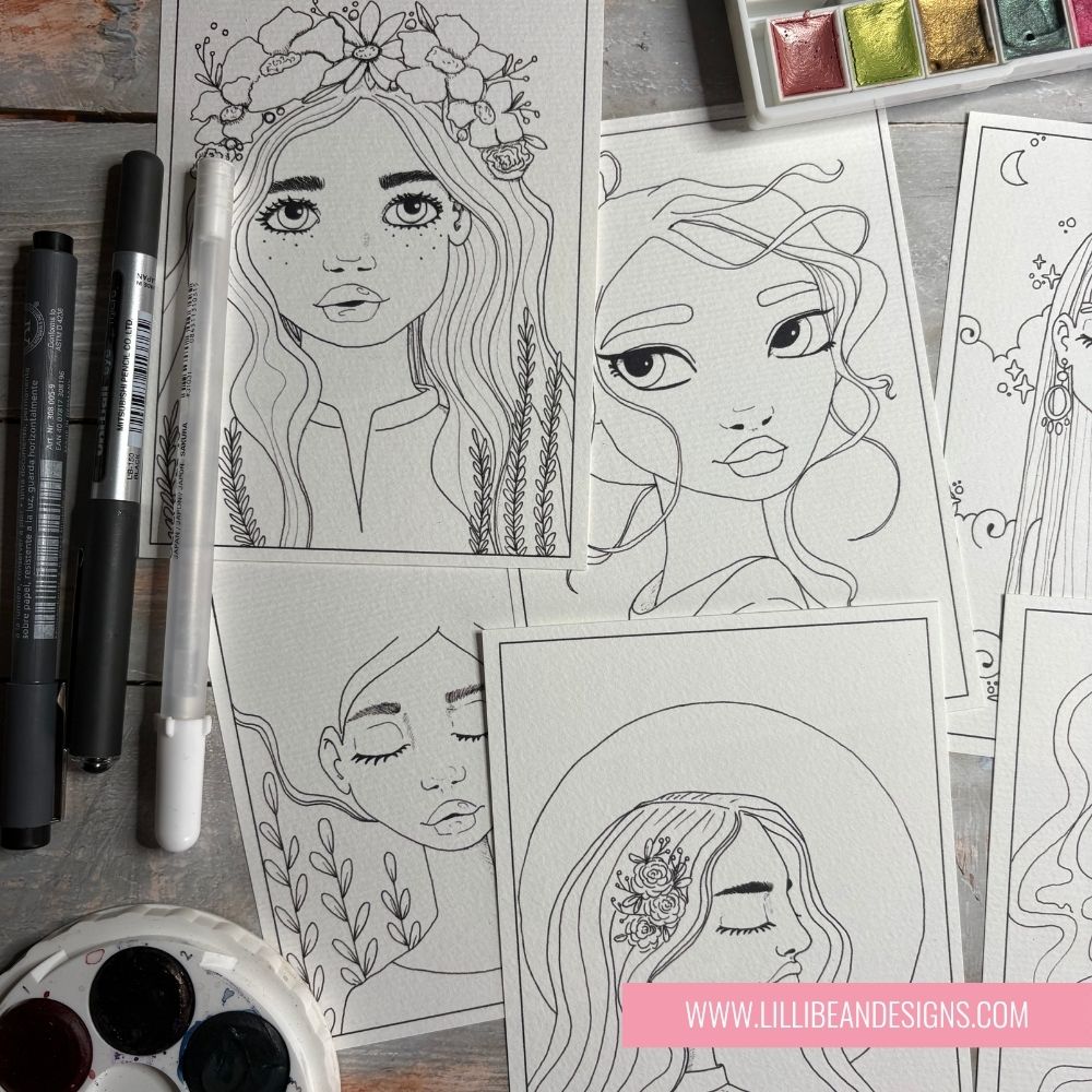 WHIMSICAL COLOURING PACK | Creative Colouring Sheets by LilliBean Designs