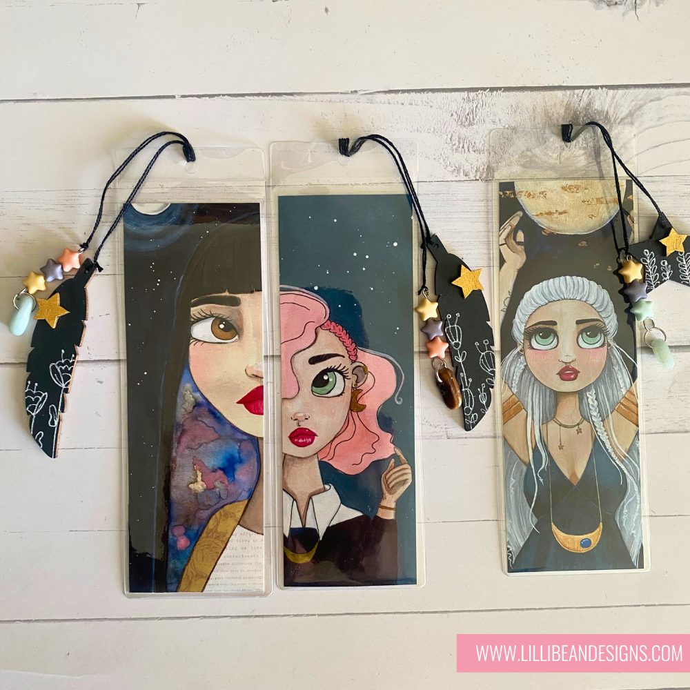 Embellished Art Bookmark | Hand-Painted Keepsake Bookmark
