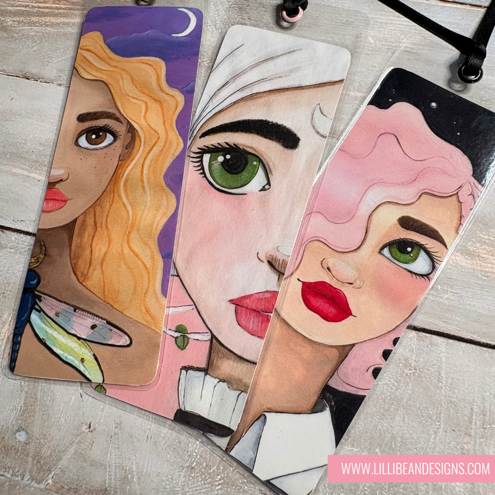 LILLIBEAN ART BOOKMARK BUNDLE | SET OF 3 LAMINATED BOOKMARKS