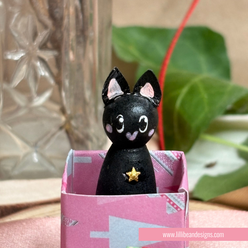Black Cat in presents close up 