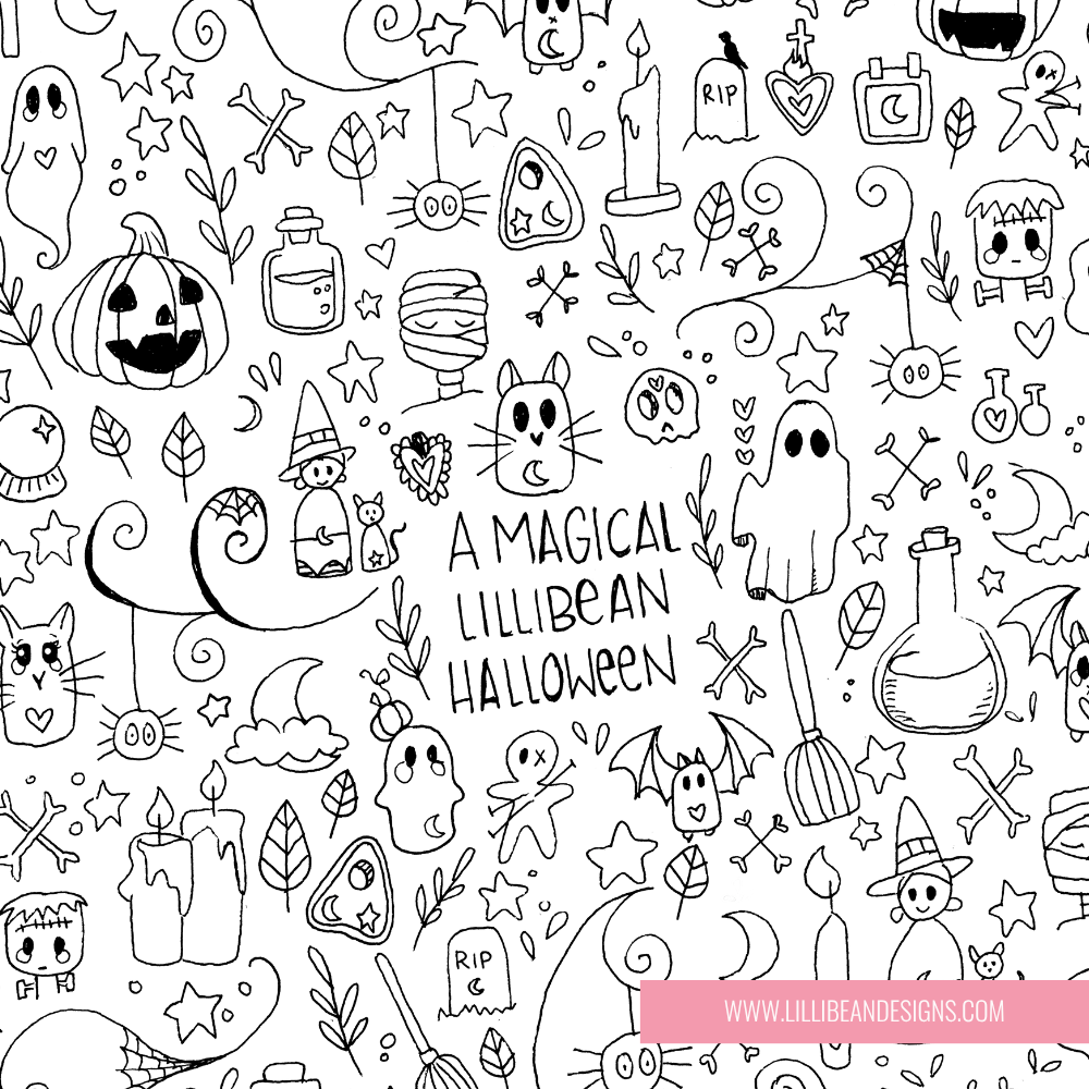 LilliBean Halloween printable bundle
Whimsical Halloween digital download