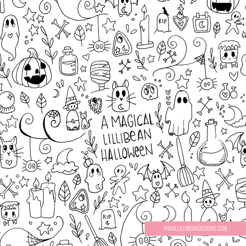 LilliBean Halloween printable bundle
Whimsical Halloween digital download