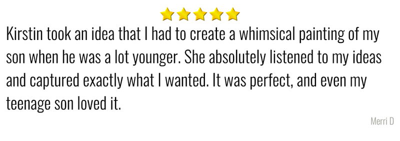 Five-star review text on a white background with a black border LilliBean Designs