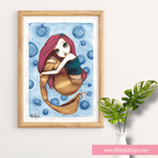 GOLDEN TAILED PINK HAIRED MERMAID BUT LILLIBEAN DESIGNS KIRSTIN MCCULLOCH